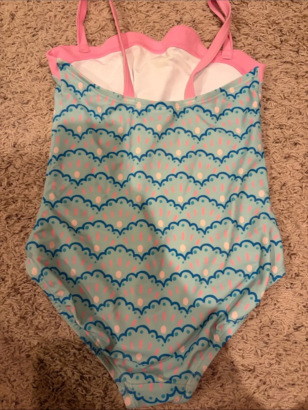 Hanna Andersson Pink & Aqua Girls' One-Piece Swimsuit
